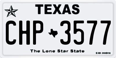 TX license plate CHP3577
