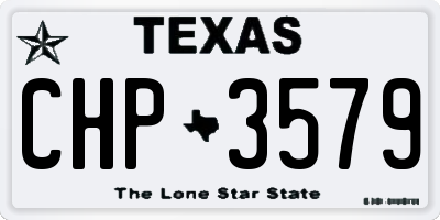 TX license plate CHP3579