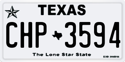TX license plate CHP3594