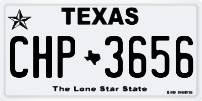 TX license plate CHP3656