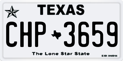 TX license plate CHP3659