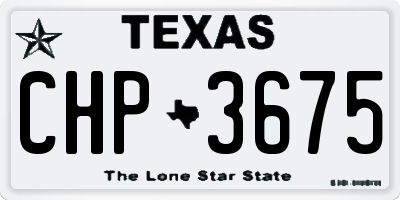 TX license plate CHP3675