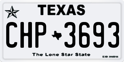 TX license plate CHP3693