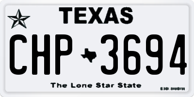 TX license plate CHP3694