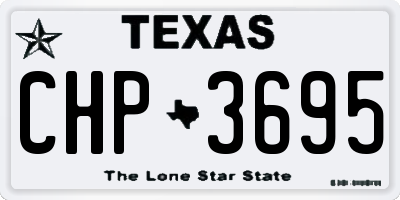 TX license plate CHP3695
