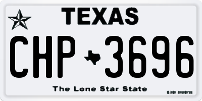TX license plate CHP3696