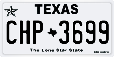 TX license plate CHP3699