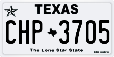 TX license plate CHP3705