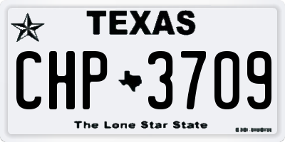 TX license plate CHP3709