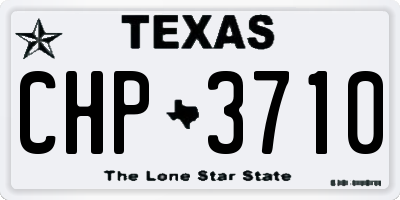 TX license plate CHP3710