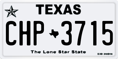TX license plate CHP3715