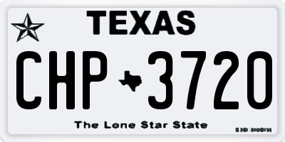 TX license plate CHP3720