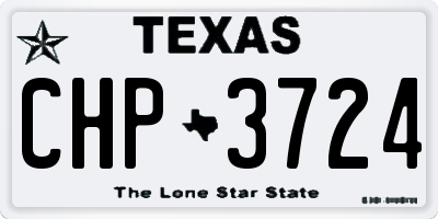 TX license plate CHP3724
