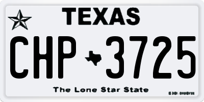 TX license plate CHP3725