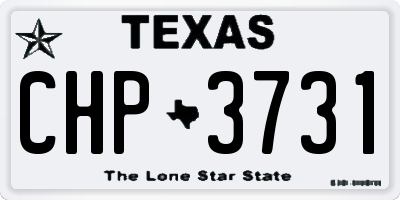TX license plate CHP3731