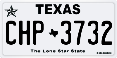 TX license plate CHP3732