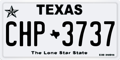 TX license plate CHP3737
