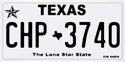 TX license plate CHP3740