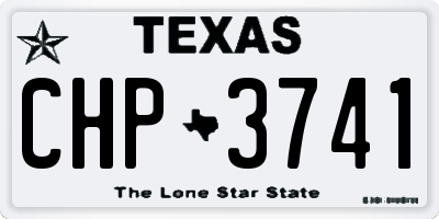 TX license plate CHP3741