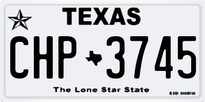TX license plate CHP3745