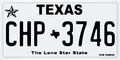 TX license plate CHP3746