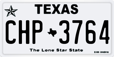TX license plate CHP3764