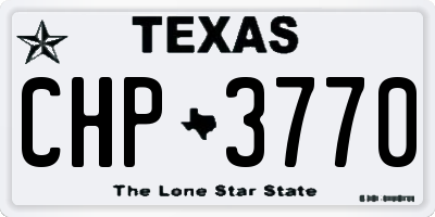 TX license plate CHP3770