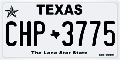TX license plate CHP3775