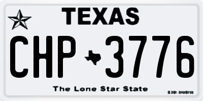 TX license plate CHP3776
