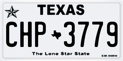 TX license plate CHP3779