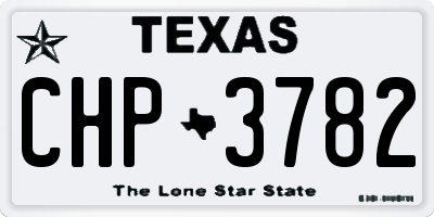 TX license plate CHP3782