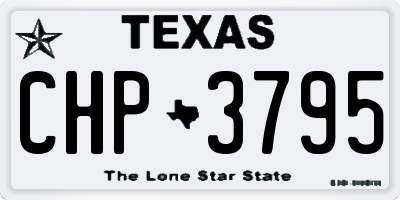 TX license plate CHP3795