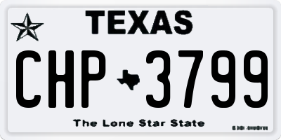 TX license plate CHP3799