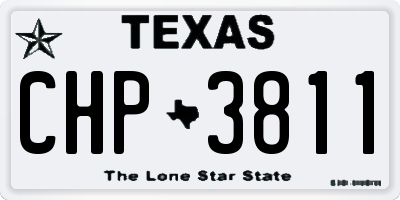 TX license plate CHP3811
