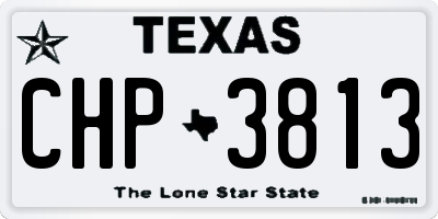 TX license plate CHP3813