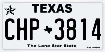 TX license plate CHP3814