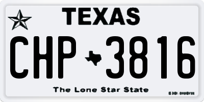 TX license plate CHP3816