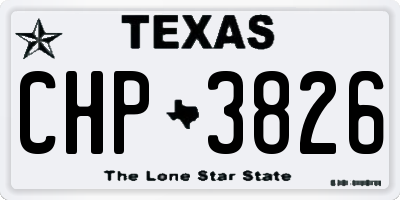 TX license plate CHP3826