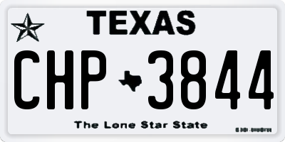 TX license plate CHP3844