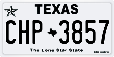 TX license plate CHP3857