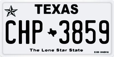 TX license plate CHP3859