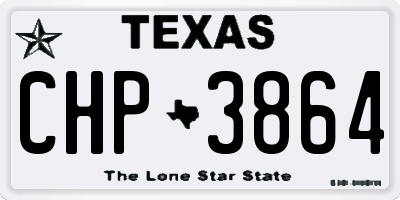TX license plate CHP3864