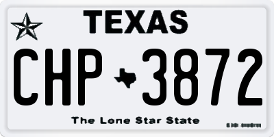 TX license plate CHP3872