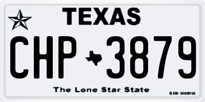 TX license plate CHP3879