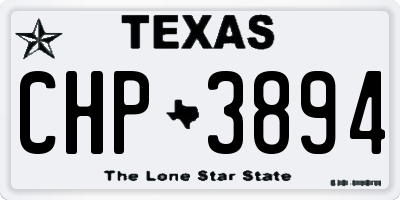 TX license plate CHP3894