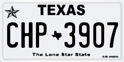 TX license plate CHP3907