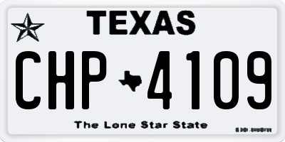 TX license plate CHP4109