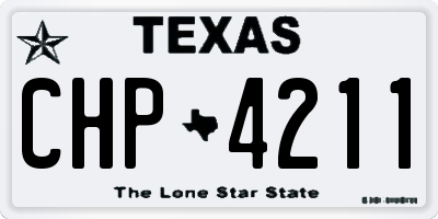 TX license plate CHP4211
