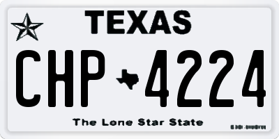 TX license plate CHP4224