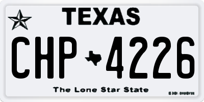 TX license plate CHP4226
